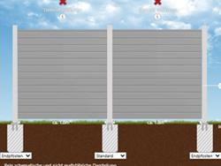 Zaunplaner enth�lt Elemente mit variabler Breite