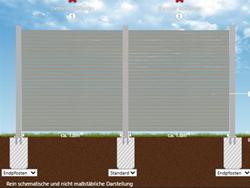 Zaunplaner enth�lt Elemente mit variabler Breite