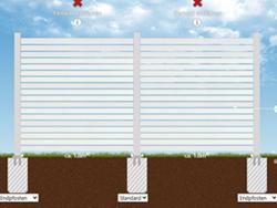 Zaunplaner enth�lt Elemente mit variabler Breite