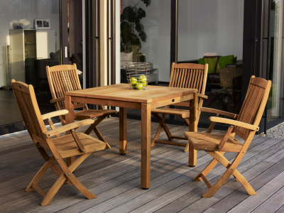 Zebra Teak Gartenmbel-Set Bali