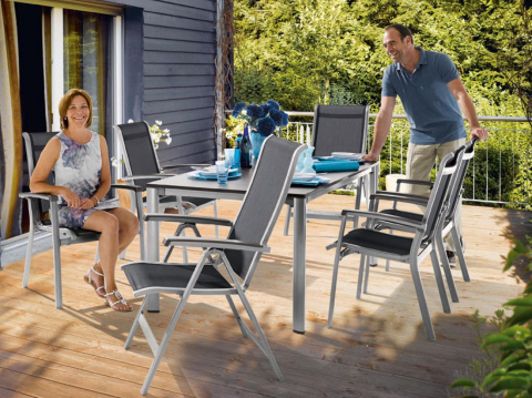 Sieger Calvi Gartenmbel-Set, graphit