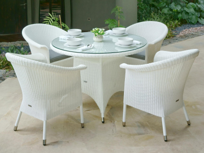 Zebra Gartenmöbel-Set Hastings weiß