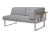 Zebra Belvedere Lounge 2-Sitzer-Set, Armlehne rechts - inkl. Kissen Tuva medium grey