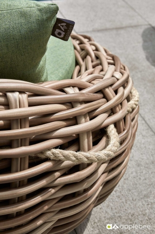 Apple Bee Cocoon Lounge Chair Gr&uuml;n 130x130x92cm