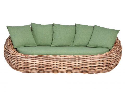 Apple Bee Cocoon Lounge Sofa Gr�n inkl. Kissen 236x130x78cm
