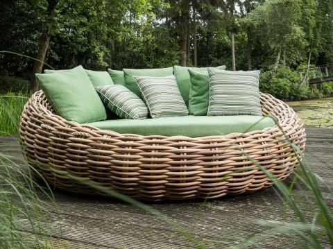 Apple Bee Cocoon Daybed Gr&uuml;n inkl. Kissen 220x220x92cm