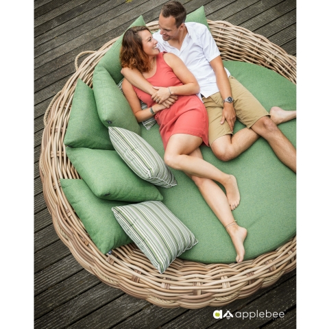 Apple Bee Cocoon Daybed Gr&uuml;n inkl. Kissen 220x220x92cm
