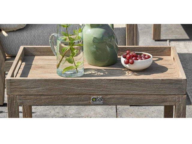 Apple Bee Olive Serviertisch aus Teakholz coastal ca. 60x40x50cm