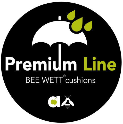 Apple Bee Olive Lounge-Set II aus Teakholz coastal mit Tisch