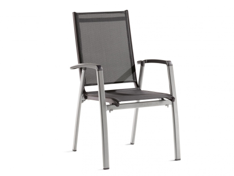 Sieger Salerno Stapelsessel Aluminium graphit
