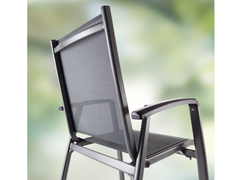 Sieger Salerno Stapelsessel Aluminium graphit