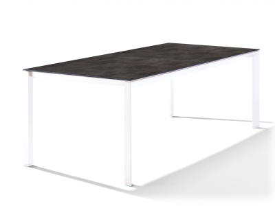 Sieger Gartentisch Polytec Beton dunkel-Wei 220x100cm