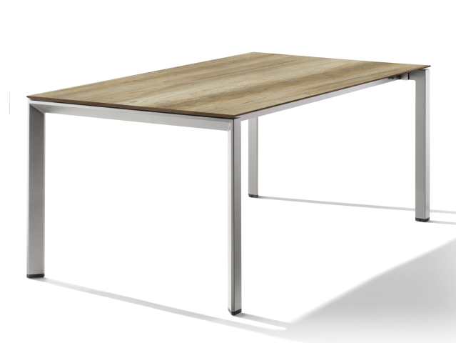 Sieger Tisch verlngerbar 180-290x100cm Graphit-Eiche hell