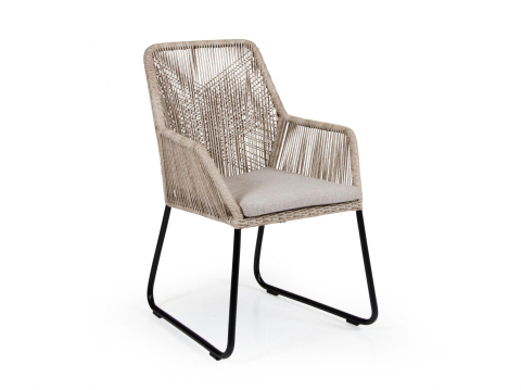 Brafab Midway Diningsessel, Geflecht beige, inkl. Kissen