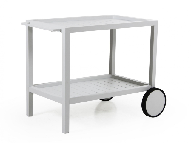 Brafab Belfort Servierwagen, Aluminium wei� rollbar