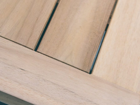 Apple Bee Condor Dining Tisch 190x95cm Alu black mit Teakplatte