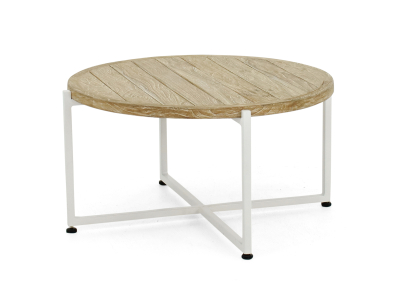 Apple Bee Milou Kaffeetisch Wei Teak 54cm