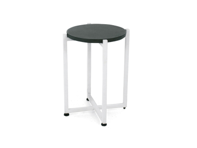 Apple Bee Soul Loungetisch 34cm, Gestell wei, Tischplatte bronze
