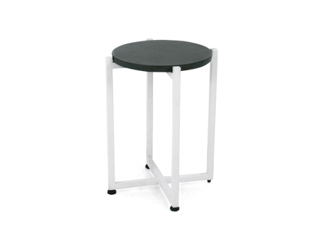 Apple Bee Soul Loungetisch 34cm, Gestell wei&szlig;, Tischplatte bronze