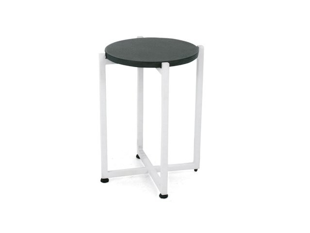 Apple Bee Soul Loungetisch 34cm, Gestell wei&szlig;, Tischplatte bronze