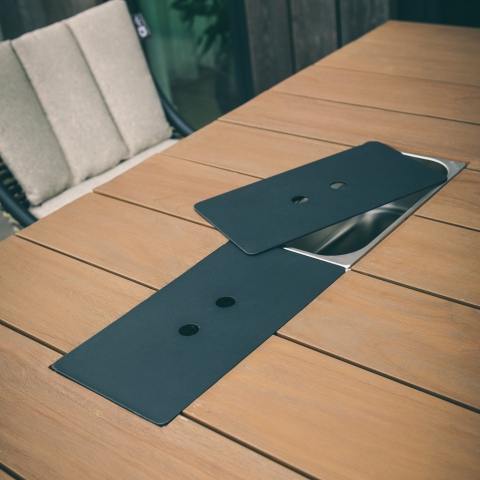 Apple Bee Milou Bartisch 150x78cm, Schwarz