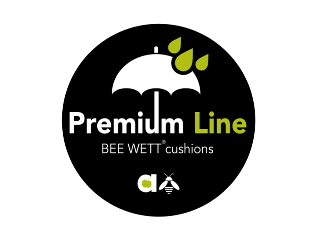 Apple Bee Antigua Gartenliege aus Teakholz coastal mit Kissen und verstellb. Rckenteil