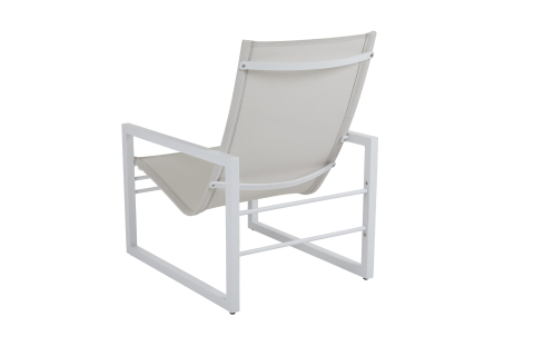 Brafab Vevi Loungesessel Aluminium wei�, off-white