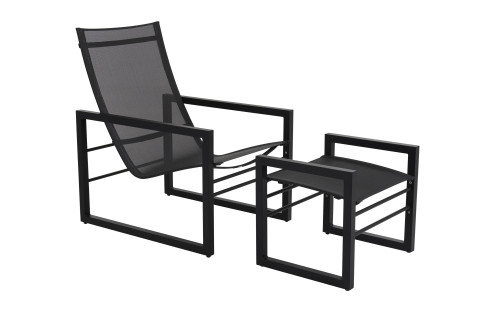 Brafab Vevi Loungesessel Aluminium schwarz