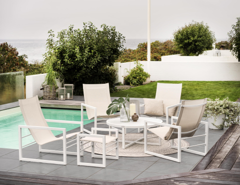 Brafab Vevi Loungetisch wei 100x40cm