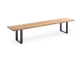 Niehoff Tavo Bank Teak mit Baumkante 220x45cm, Gestell Aluminium anthrazit