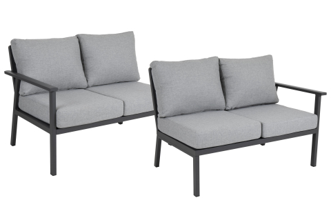 Brafab Samvaro Lounge-Abschlussmodul-Set anthrazit/pearl grey