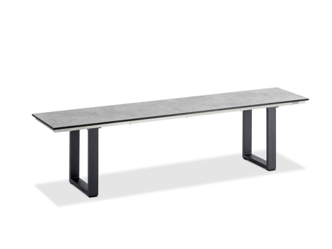 Niehoff Nemo Bank 180cm, Aluminium, HPL Beton-Design