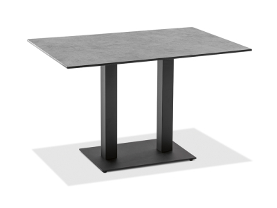 Niehoff Bistro Tisch, anthrazit, rechteckig 120x81cm, HPL Zement