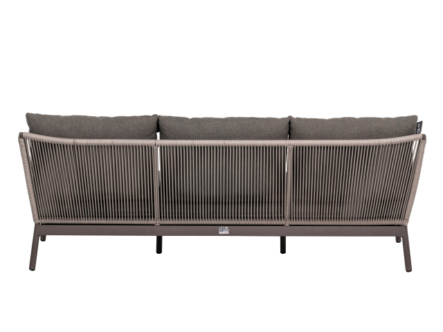 Apple Bee Bijou Lounge Sofa 3-Sitzer Rope Aluminium taupe 203cm