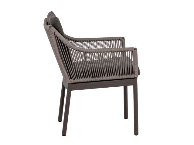 Apple Bee Bijou Dining Sessel Rope Aluminium taupe