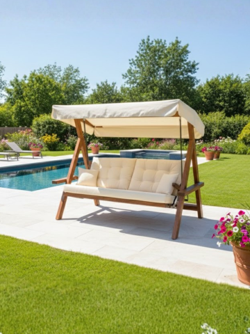 Pemode Hollywoodschaukel Lyon 2400 Beige B:228 x T:134 x H:190 cm