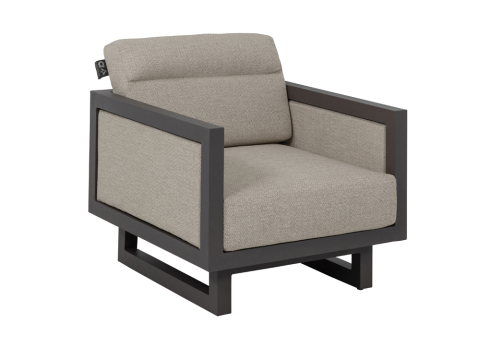 Apple Bee Santorini Loungesessel gepolstert Alu taupe