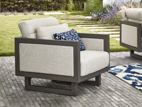 Apple Bee Santorini Loungesessel gepolstert Alu taupe