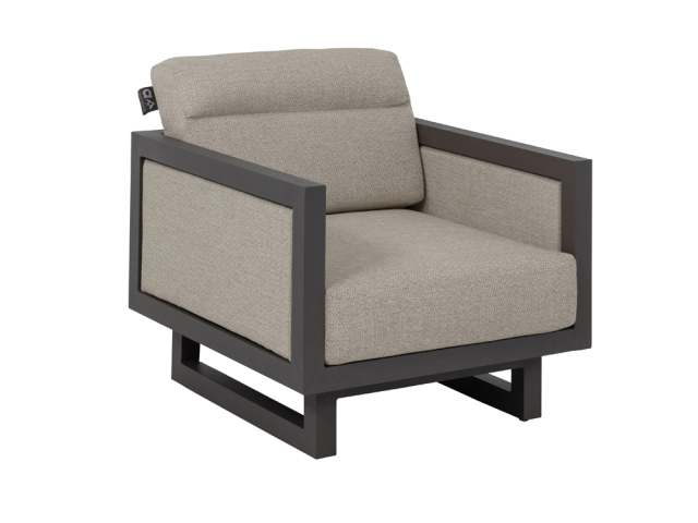 Apple Bee Santorini Loungesessel gepolstert Alu taupe