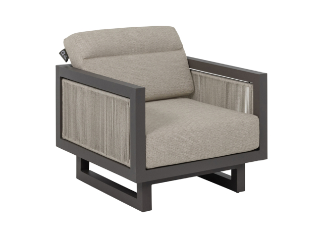 Apple Bee Santorini Loungesessel Rope Alu taupe