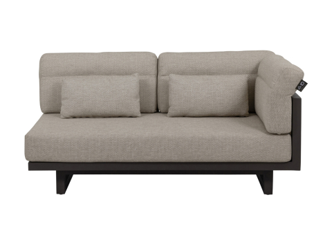 Apple Bee Santorini Loungesofa links, Seite ROPE 159cm Aluminium quarz