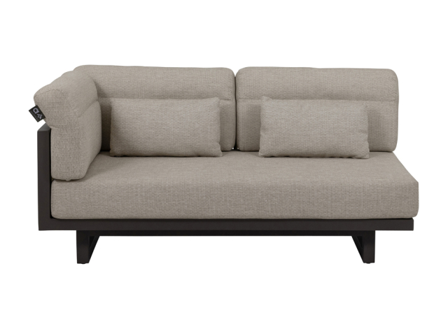 Apple Bee Santorini Loungesofa rechts 159cm, Seite ROPE Aluminium quartz