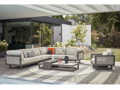 Apple Bee Santorini Loungegruppe 2 Rope Alu taupe ca. 320x350cm