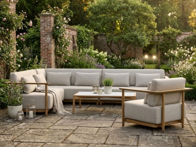 Apple Bee St. Lucia Loungegruppe 1 ca. 316x280cm Teak inkl. Polster