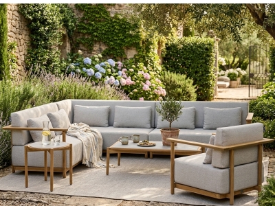 Apple Bee St. Lucia Loungegruppe 2 ca. 320x328cm Teak inkl. Polster