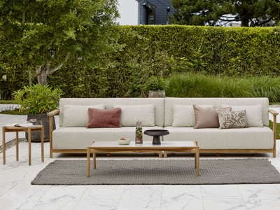 Apple Bee St. Lucia Loungegruppe 5 ca. 380x170cm Teak inkl. Polster