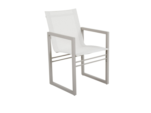 Brafab Vevi Dining Stuhl Aluminim khaki, off white
