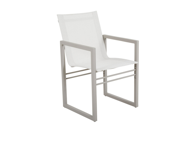 Brafab Vevi Dining Stuhl Aluminim khaki, off white