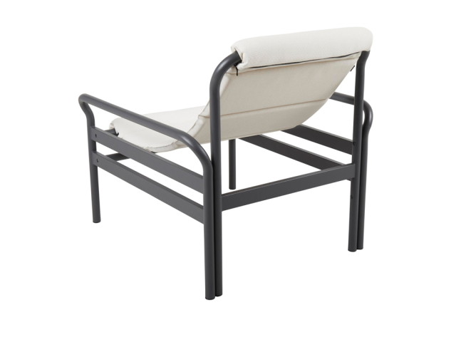 Brafab Sling Loungesessel Anthrazit - Vanilla white