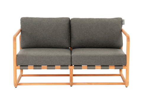 Apple Bee Dolce 2-Sitzer Teakholz Grau Loungesofa 142cm